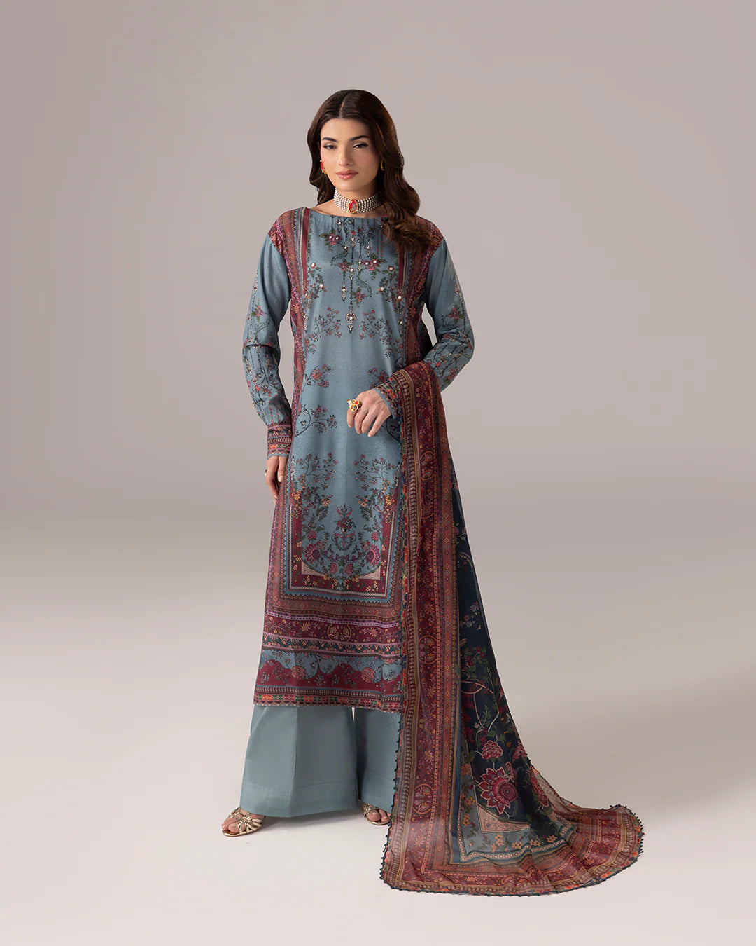 Coeur- Stitched Printed 3 Piece