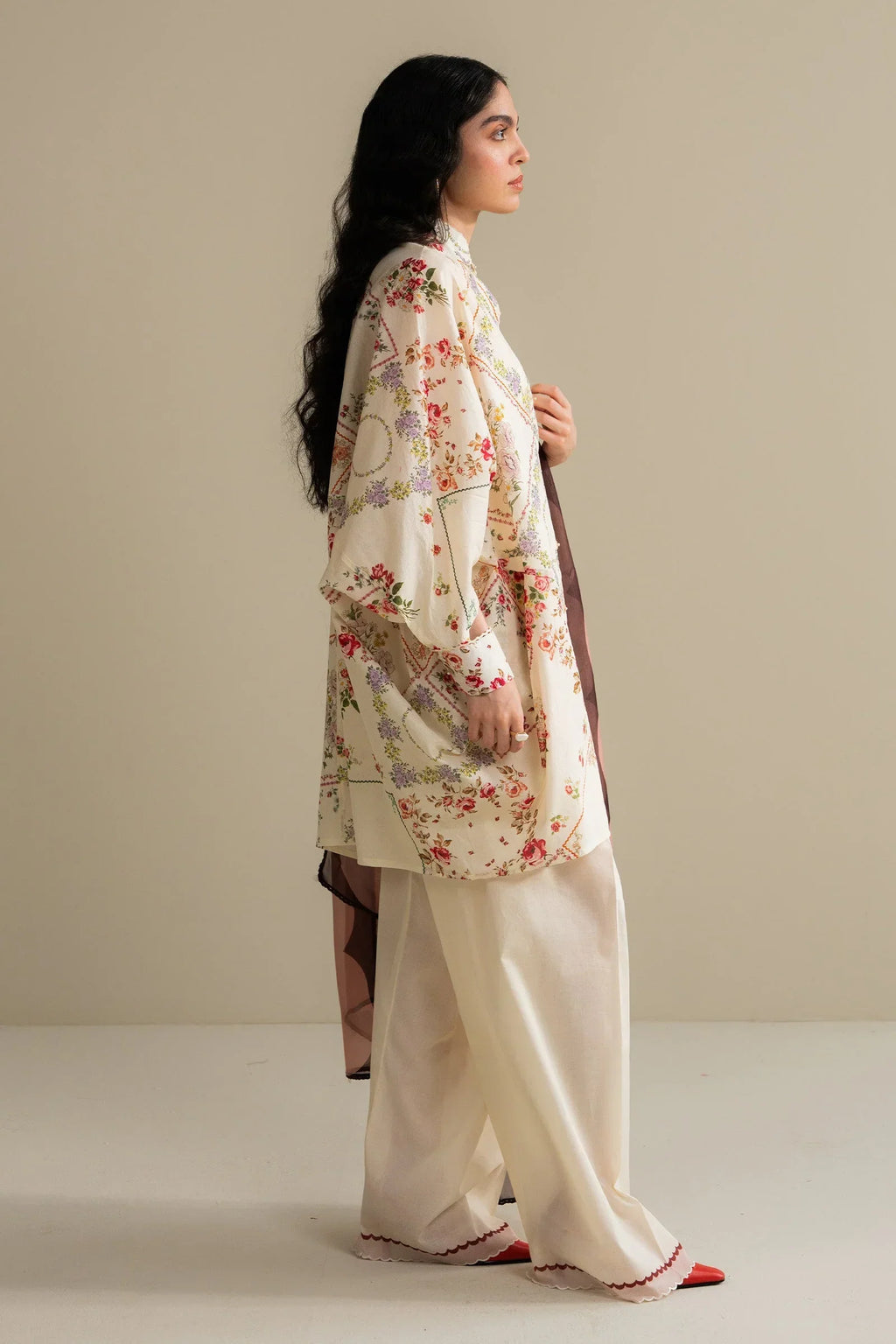 3 Piece Stitched Designer Suit - Ready To Wear