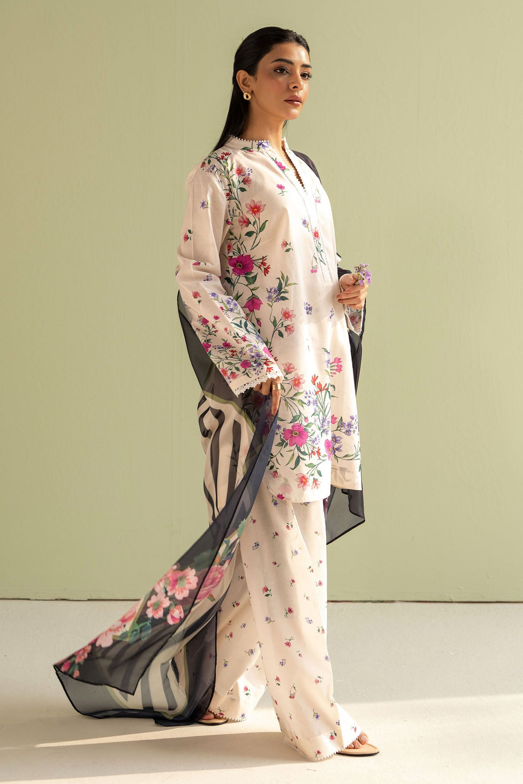 3 Piece Stitched Designer Suit - Ready To Wear